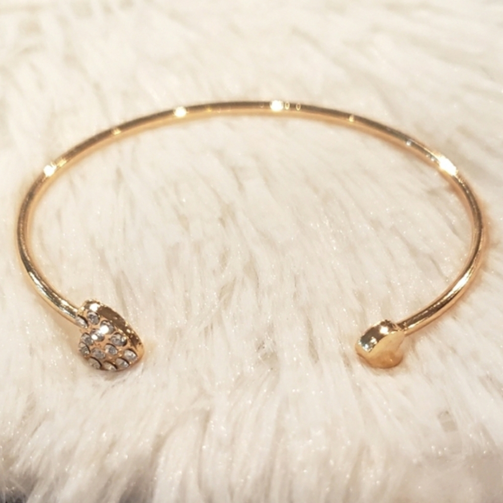 Rhinestone Heart Bracelet